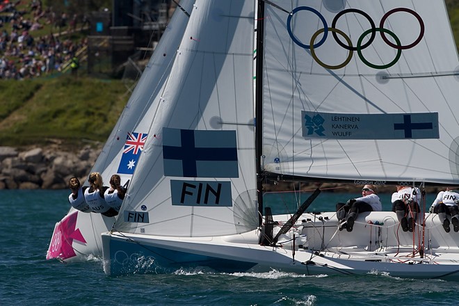 FIN, Match Racing - London 2012 © Ingrid Abery http://www.ingridabery.com